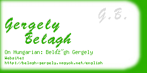 gergely belagh business card